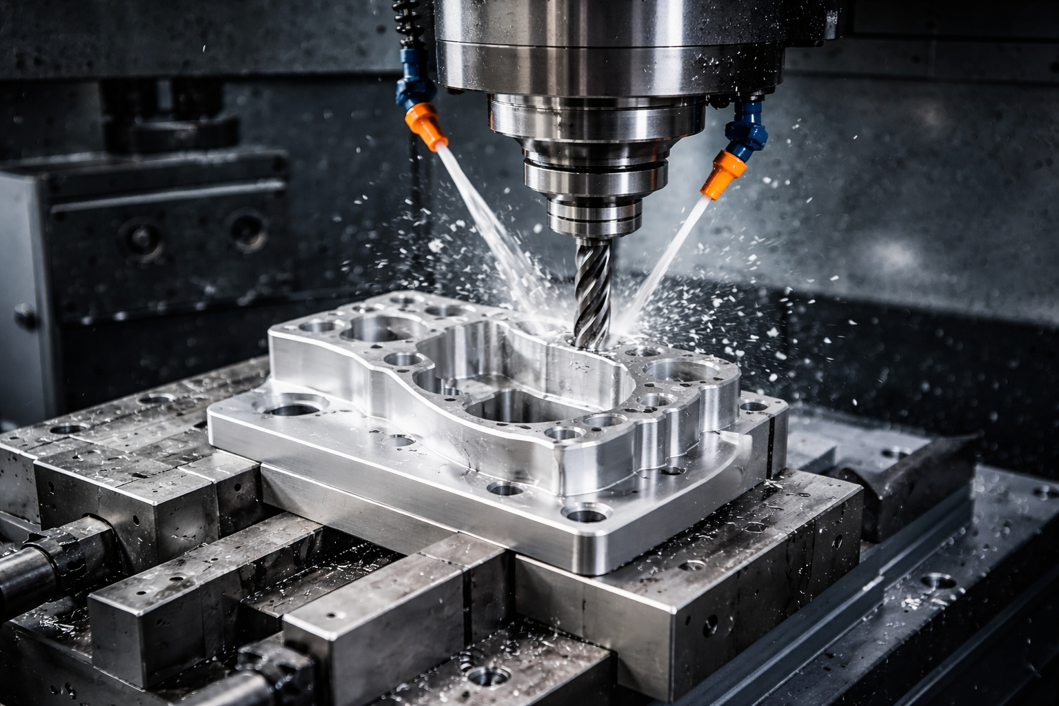 CNC milling an aluminum component